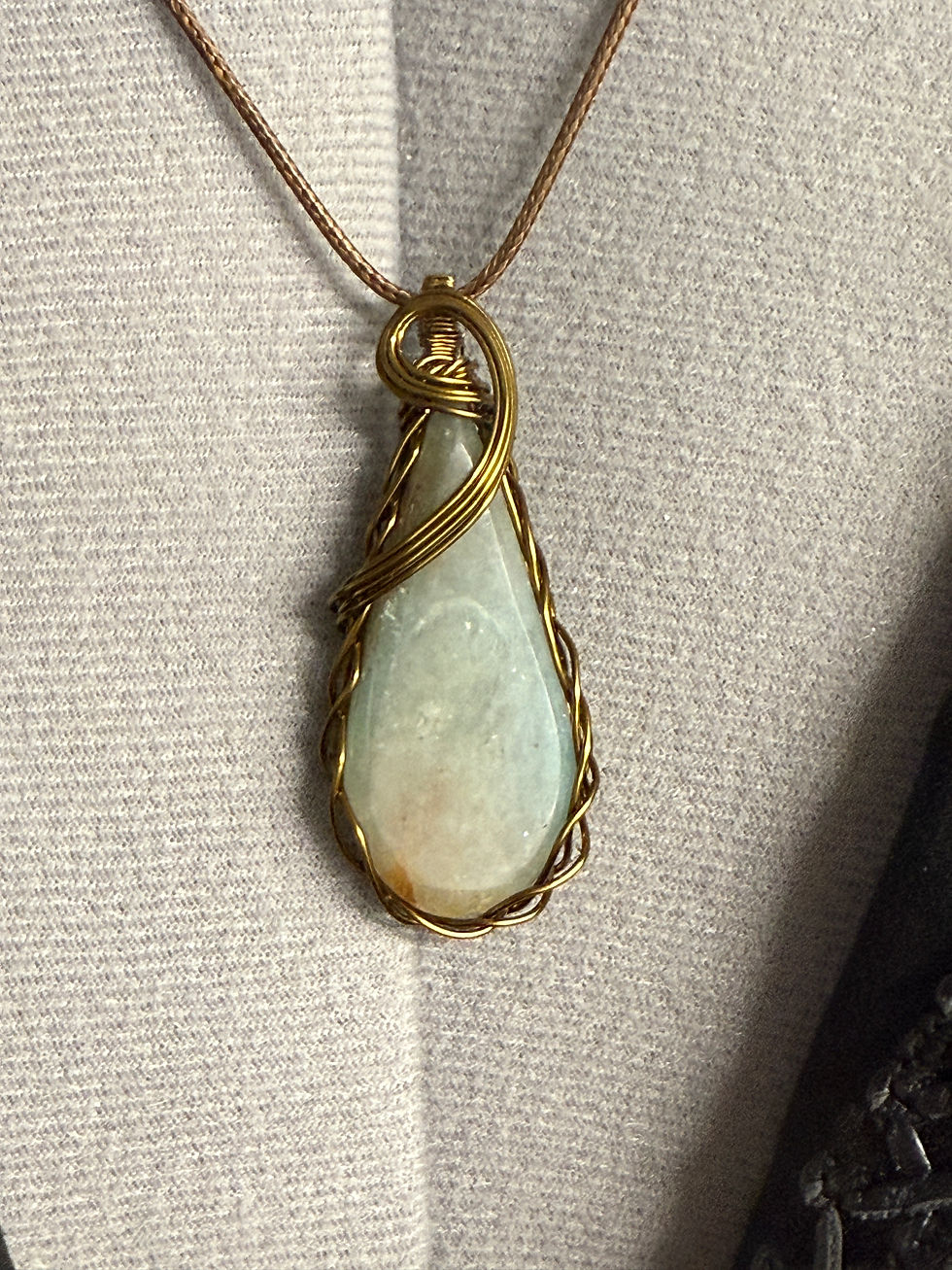 Thumbnail: Vein of the Blue Earth – California Agate Pendant