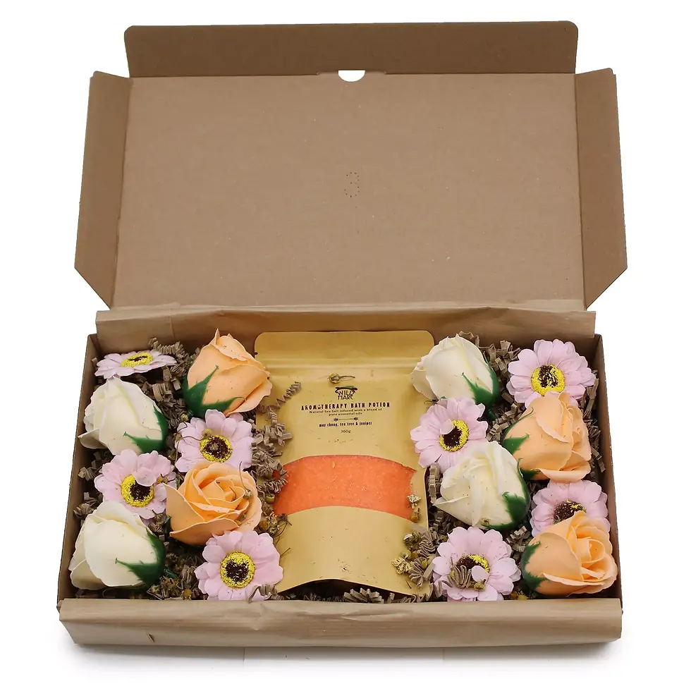 Thumbnail: Wild Hare Luxury Spa Bath Kit - Bath Salts & Soap Roses/Sunflowers