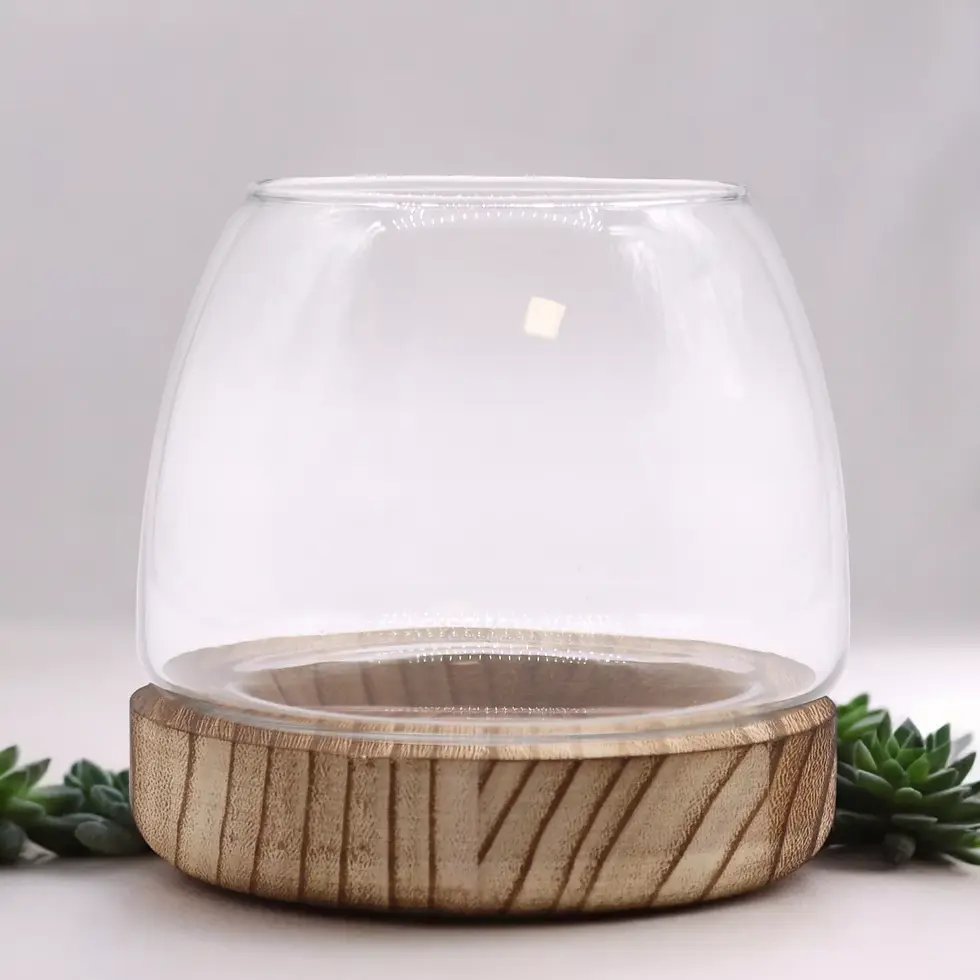 Thumbnail: Glass & Tung Wood Terrarium (Freestanding)