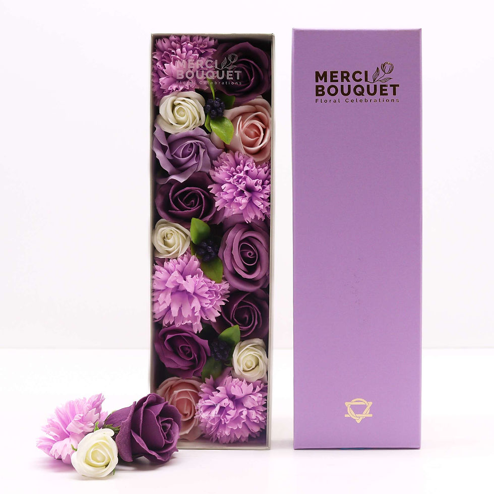 Thumbnail: Handmade Soap Flowers (200g, Long Gift Box)