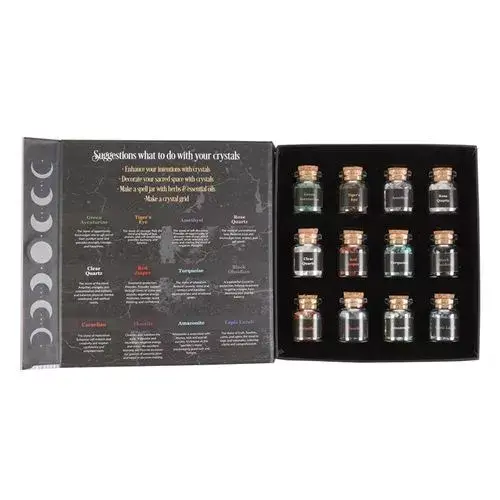 Thumbnail: Crystals for Spells (Stone Chip Bottles) Gift Set - Altar Magick & Healing