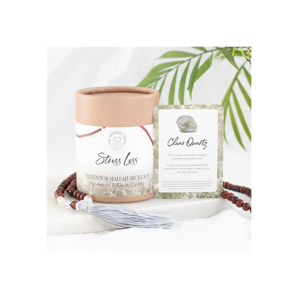 Thumbnail: Rosewood and Crystal Mala Beads Gift Set