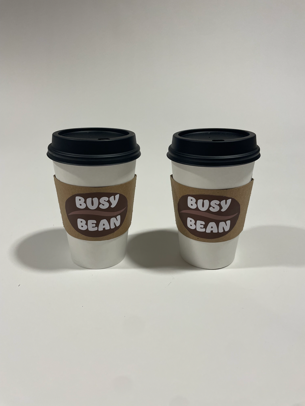 Busy Bean Coffee Cups (front)