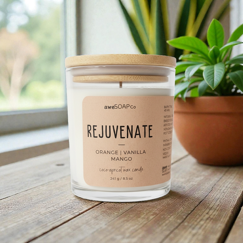 Thumbnail: Rejuvenate -Orange, Vanilla, Mango, Non-Toxic, Wood Wick Candle