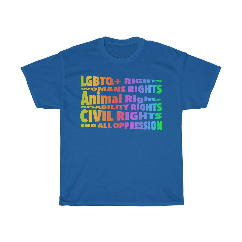 Thumbnail: END ALL OPPRESSION RAINBOW; Unisex Heavy Cotton Tee