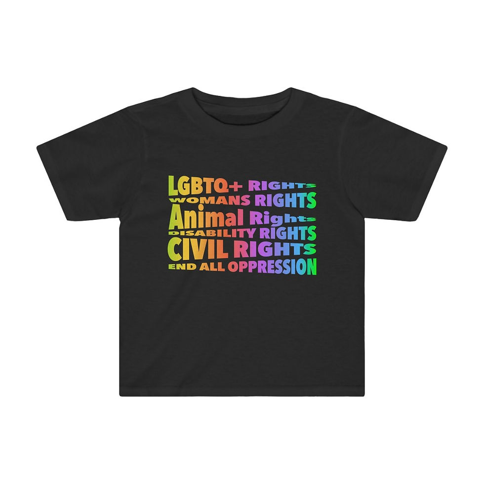 Thumbnail: END ALL OPPRESSION RAINBOW; Kids Tee