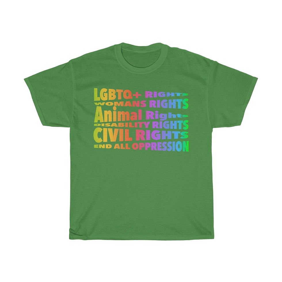 Thumbnail: END ALL OPPRESSION RAINBOW; Unisex Heavy Cotton Tee