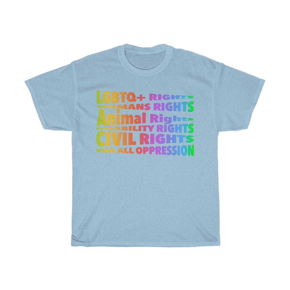 Thumbnail: END ALL OPPRESSION RAINBOW; Unisex Heavy Cotton Tee