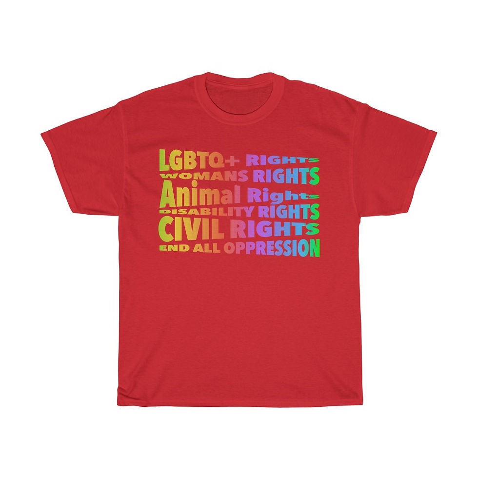 Thumbnail: END ALL OPPRESSION RAINBOW; Unisex Heavy Cotton Tee