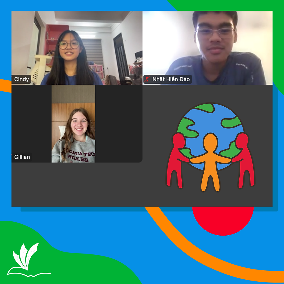 A Vietnamese high-school student holding balloons