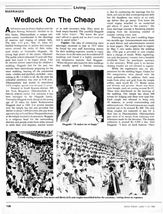 Marriages: Wedlock On The Cheap; Minors: Cradle Matching