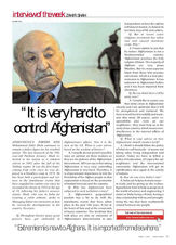 Interview : Zahir Shah - It Is Very Hard To Control Afghanistan