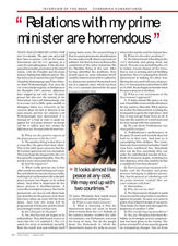 Chandrika Kumaratunge: "Relations with my prime minister are horrendous"