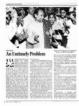 Karnataka : An Untimely Problem