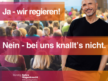 „Ja, wir regieren. Und nein, bei uns knallt’s nicht.“