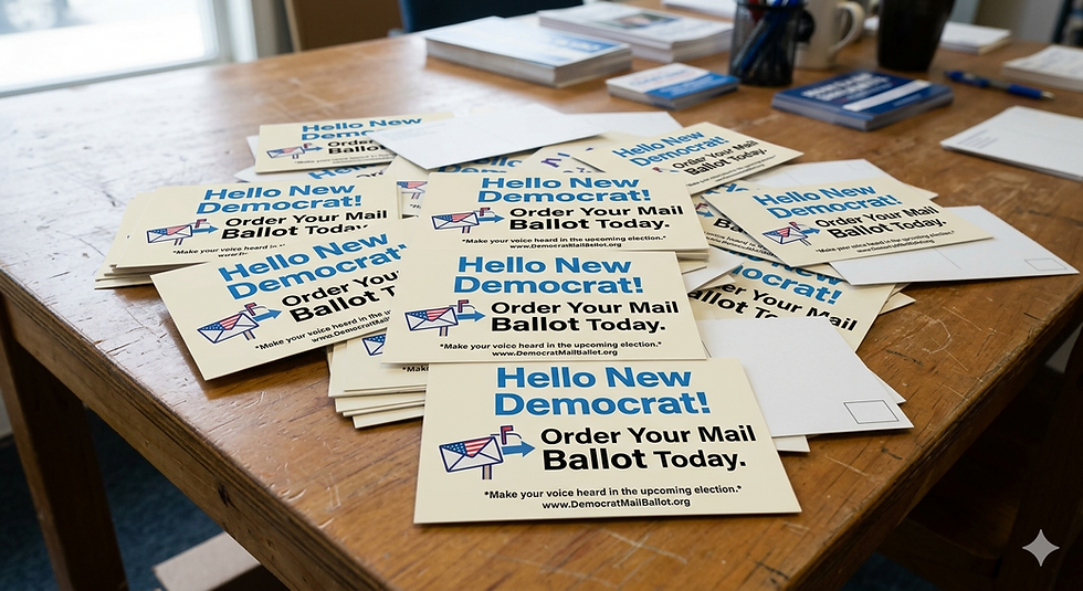 On 6/10 at 6:00pm Postcarding with the Candidates at Gardens Library