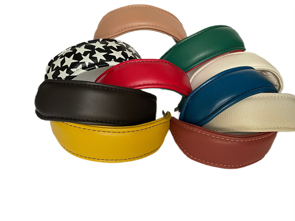 Thumbnail: Wide comfort Big Star leather headband for Grado