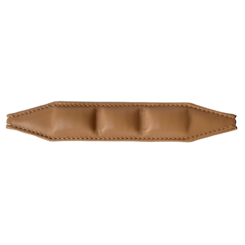 Thumbnail: Wide comfort Latte leather headband for Grado