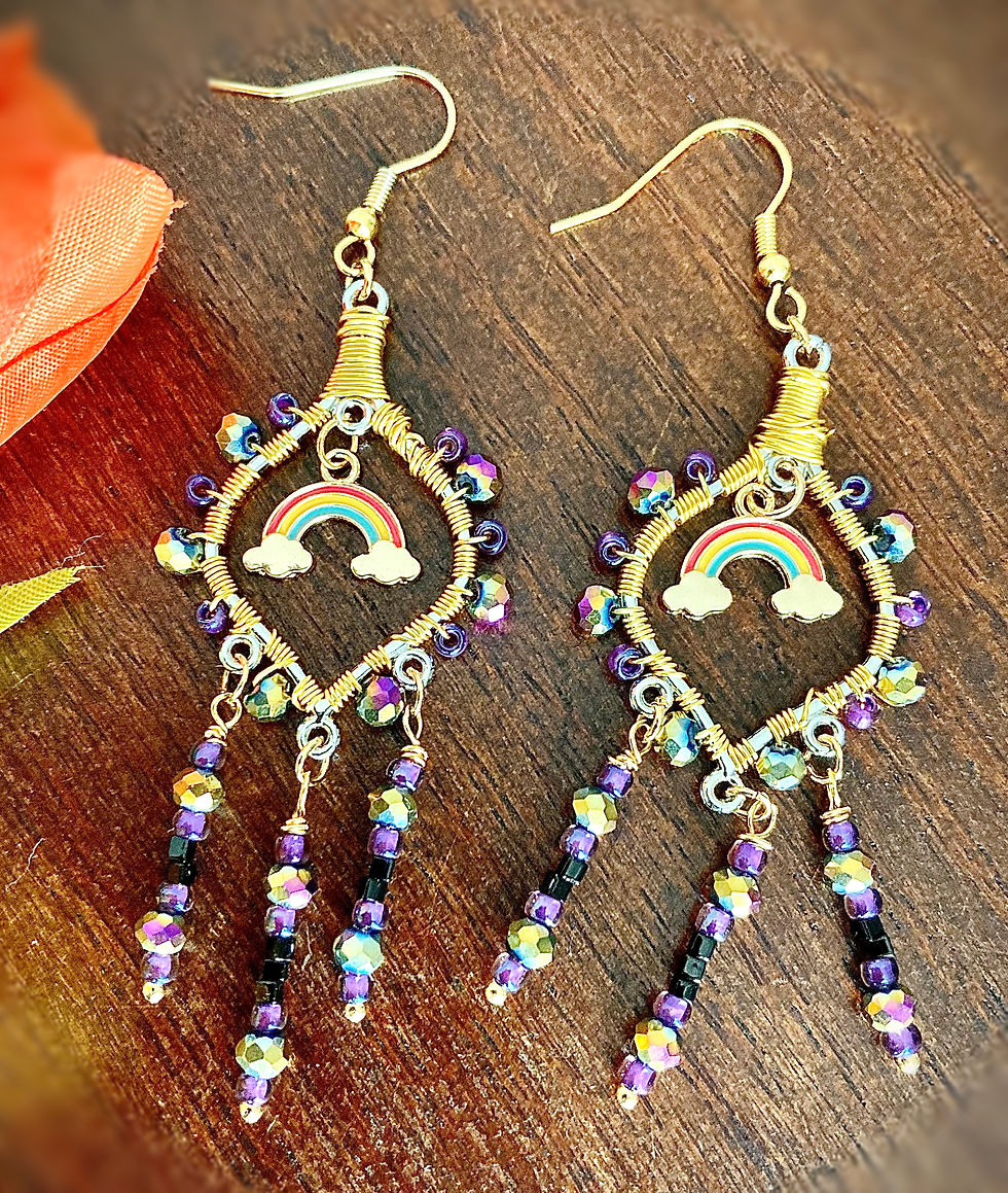 Thumbnail: Love is the Answer Beaded Earrings