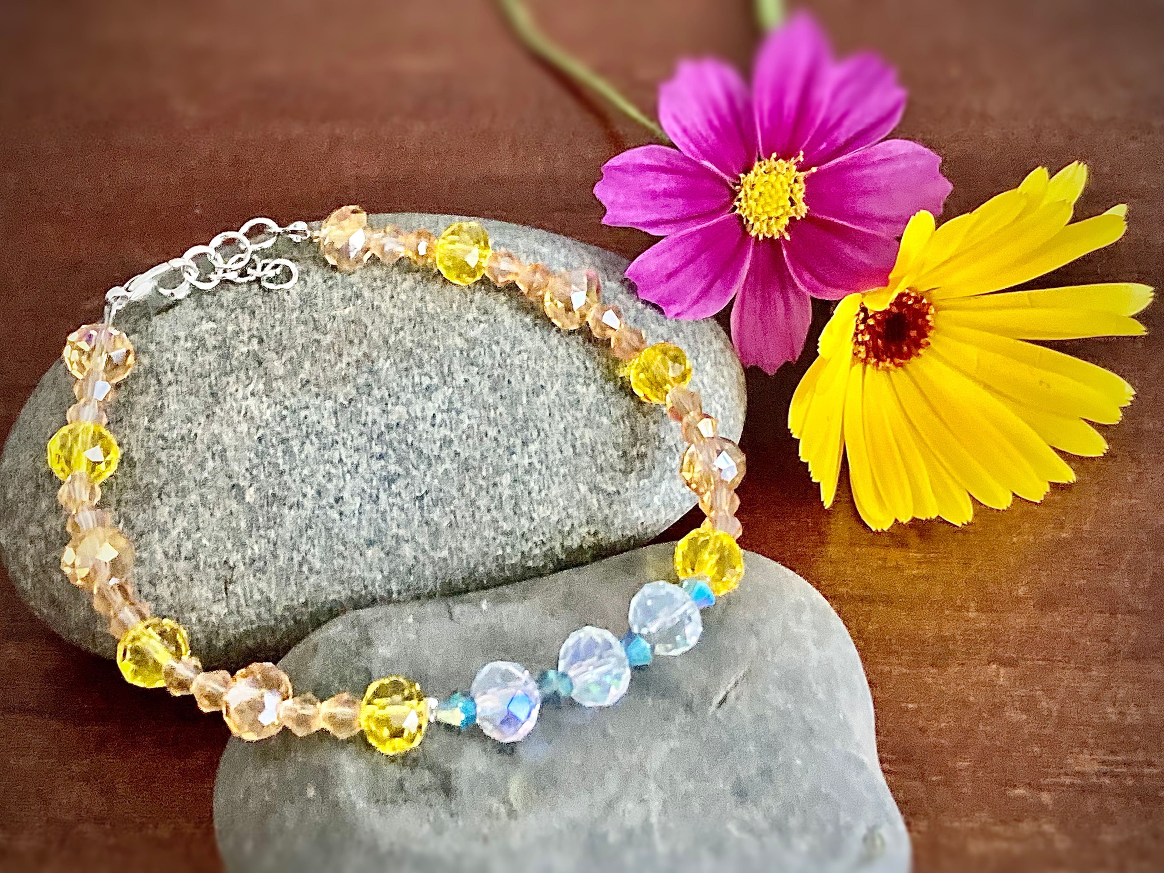 Happiness & Optimism Beaded Bracelet
