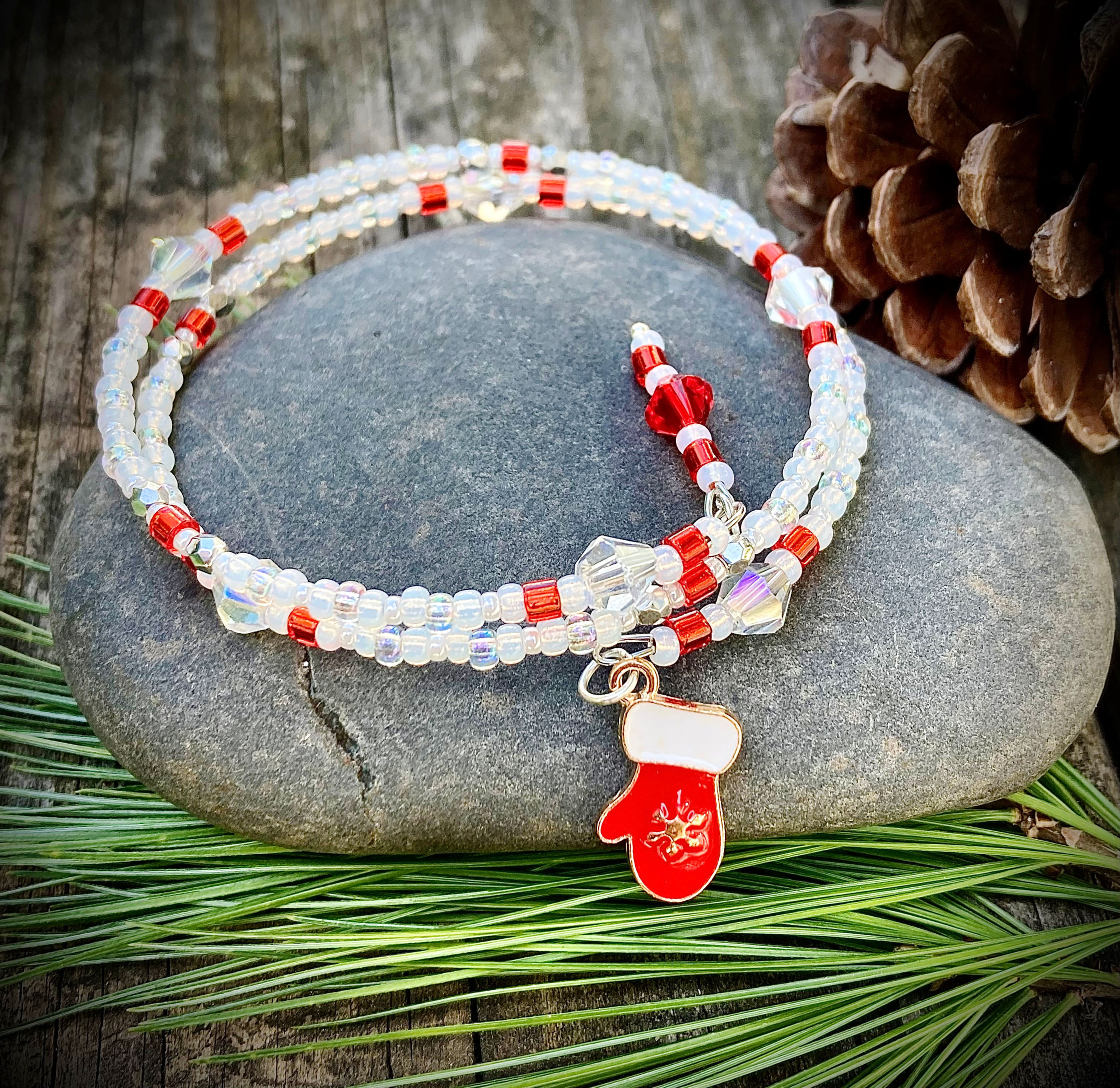 Warm Winter Mittens Wrap Bracelet