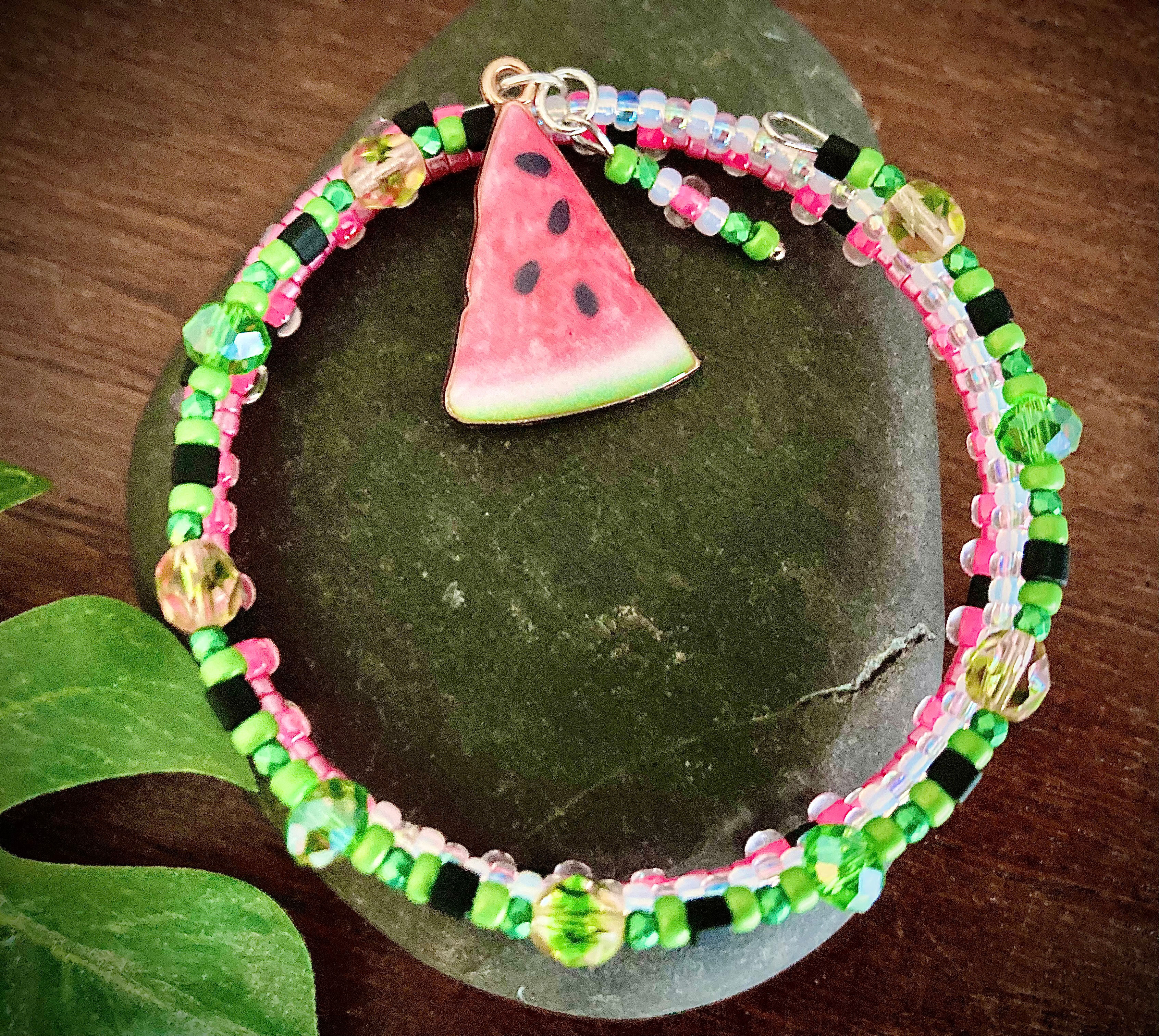 Refreshing Watermelon Wrap Bracelet!