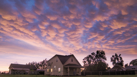 House with sunset 