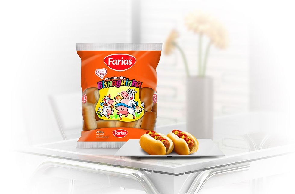 Embalagem de Pão tipo Bisnaguinha