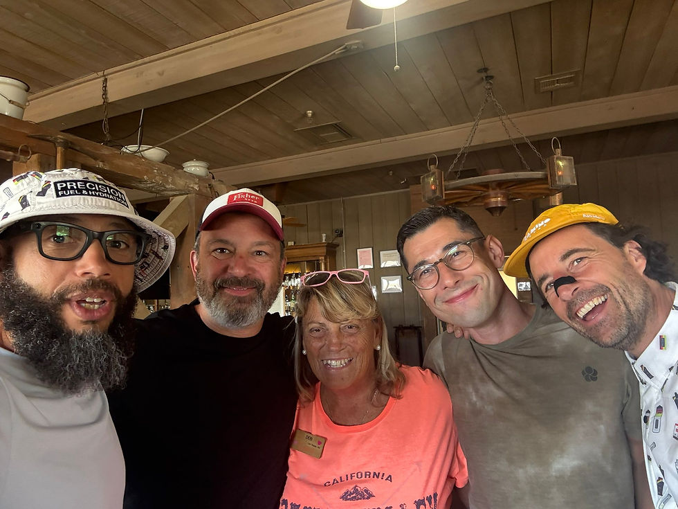 Squad with Badwater legend Debi at Stovepipe Wells