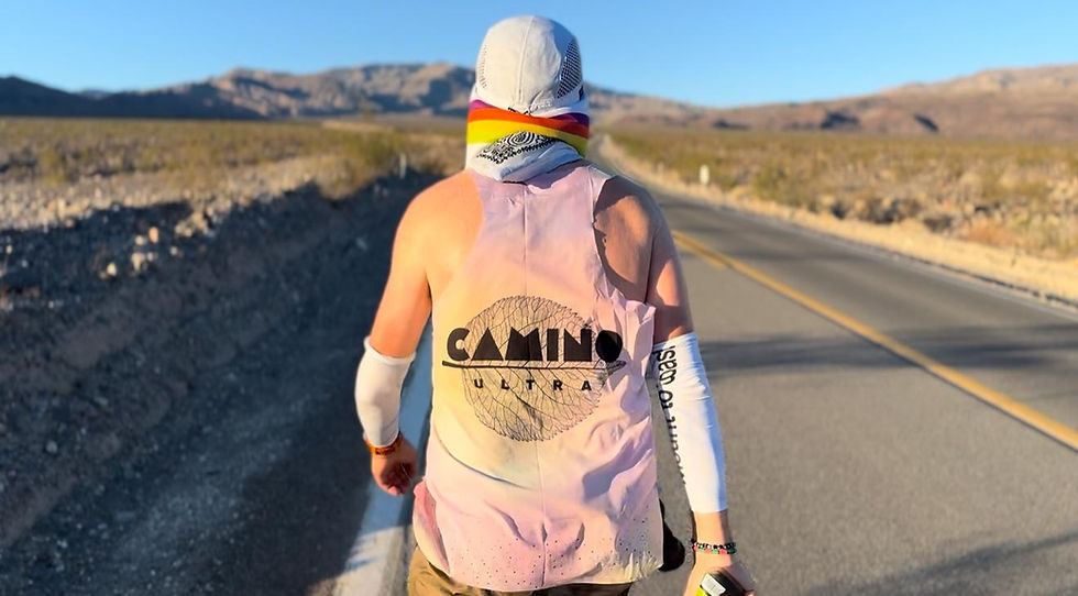 Huge Thank You to the brands that supported me in so many ways - especially London apparel Usual Objections who made this Camino Ultra vest especially for Badwater