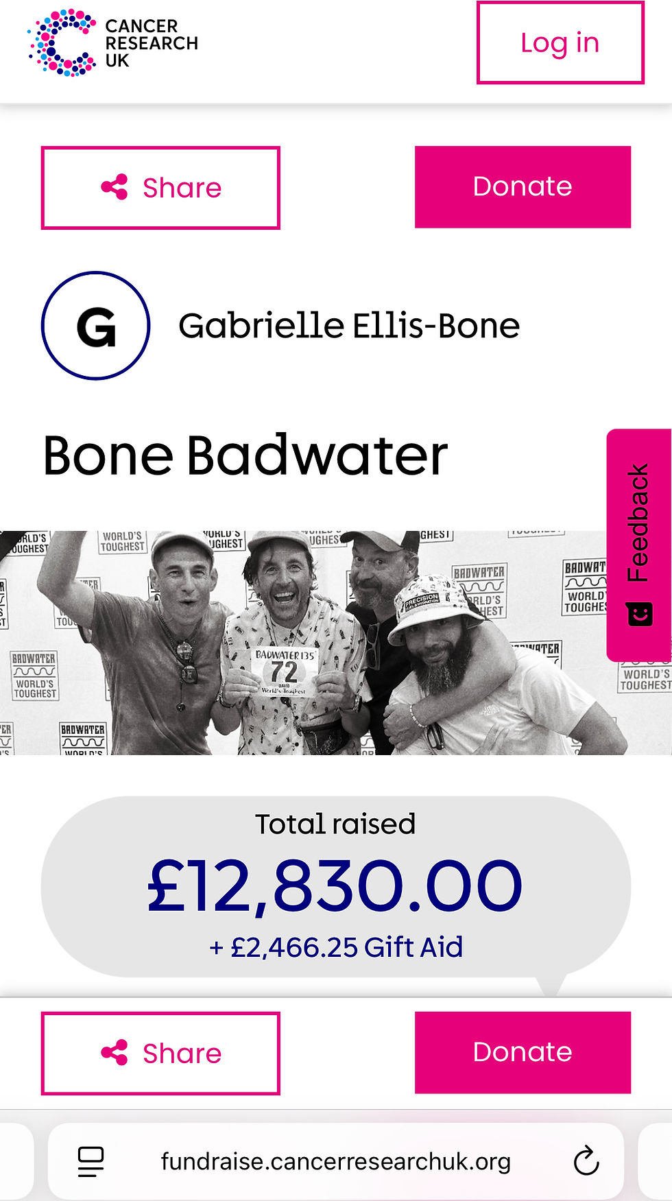 Thank you for all the donations so far - https://fundraise.cancerresearchuk.org/page/60km-2025