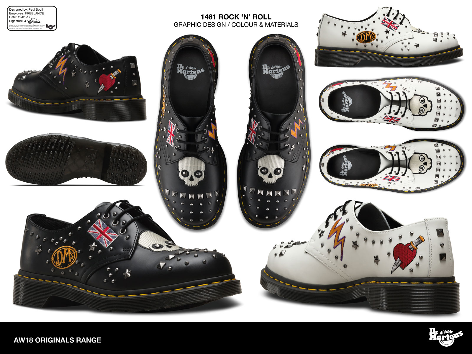 dr martens 1461 rock & roll