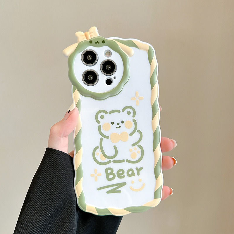 Thumbnail: Colorful Bear Design Phone Case for iPhone 14-11 Pro Max