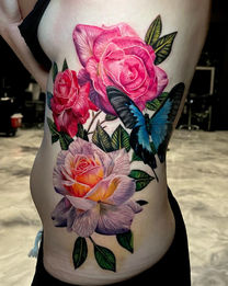 roses, color realism, realistic tattoo, realistic flower tattoo, realistic rose tattoo, tattoos for women, colorful rose tattoo, tattoos for men, los angeles tattoo artist, beverly hills tattoo artist, tattoo artist near me, beverlywood tattoo artist, local tattoo artist, best tattoo artist in la, best portrait artist in la, culver city tattoo artist