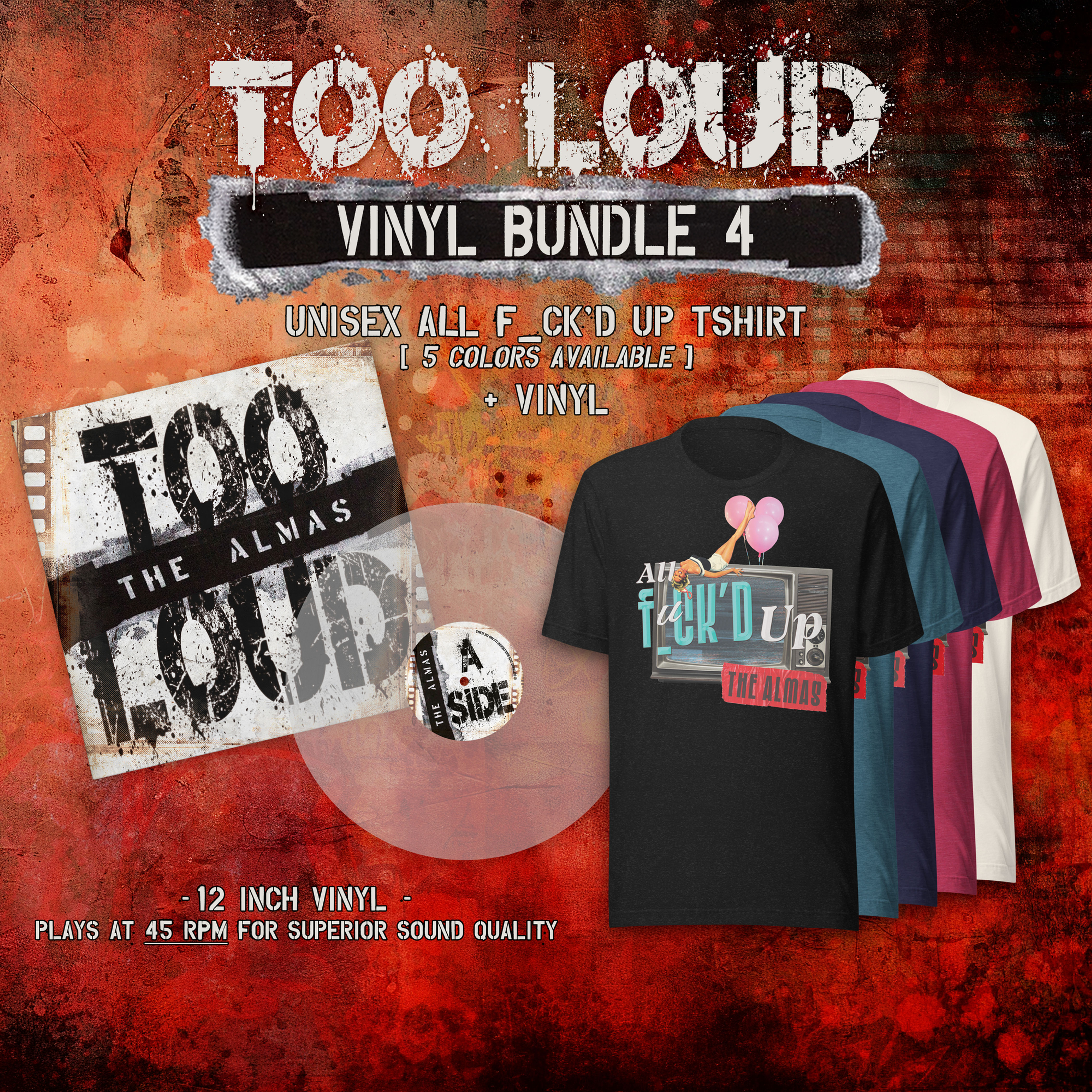 Too Loud - VINYL BUNDLE #4: ALL F_CK'D UP T-Shirt