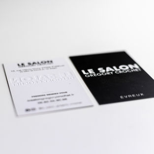 Photographie de carte de visite pour le salon de coiffure Le Salon basé à Evreux.