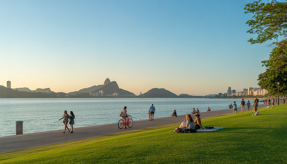 Viver dias de calma e sol na Praia do Flamengo