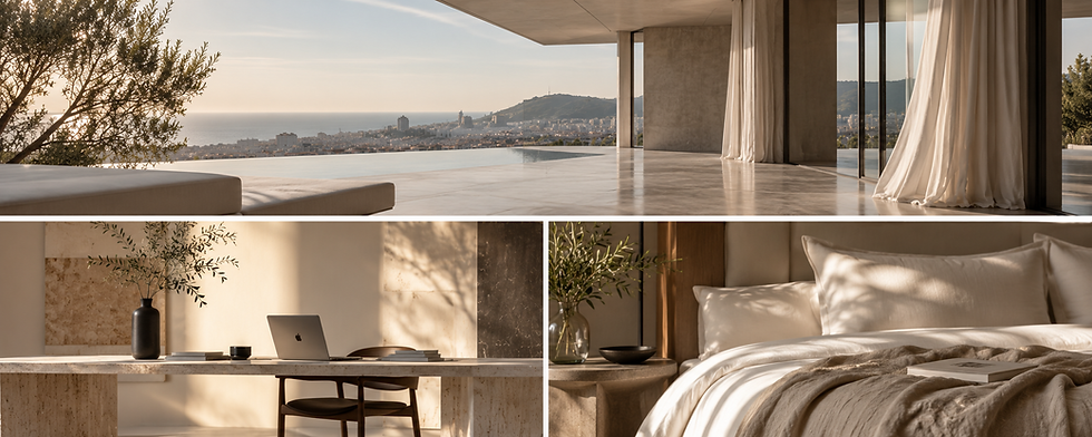 Mediterranean interiors and living spaces reflecting the SALVAGNO PARTNERS lifestyle