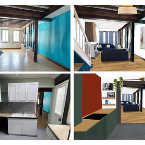 Moodboard, décoration intérieure, composition photoshop