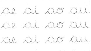 Caligrafía: Las vocales