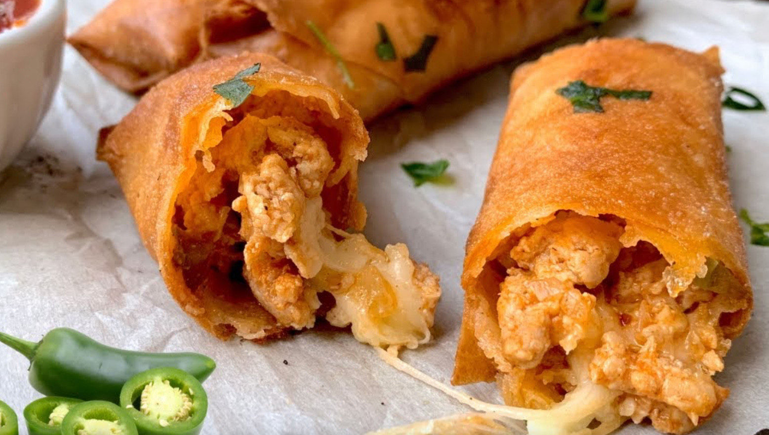 Chicken Jalapeno Popper Lumpia (Spicy)