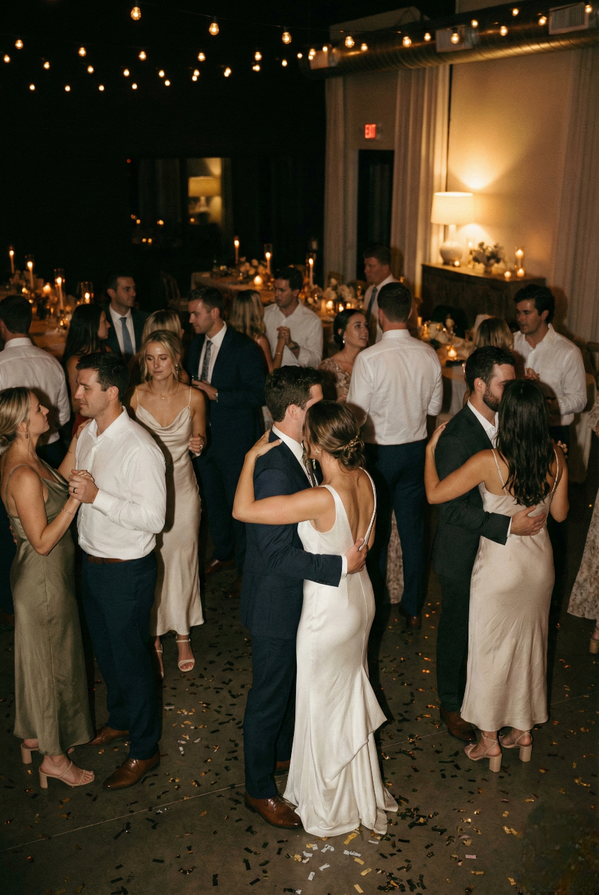 Professional New Jersey DJ performing at a wedding event with crowd and music setup