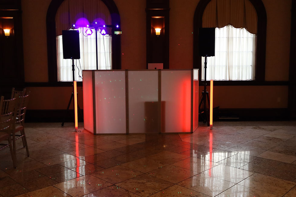 Professional sound system for wedding DJ services in Middlesex County