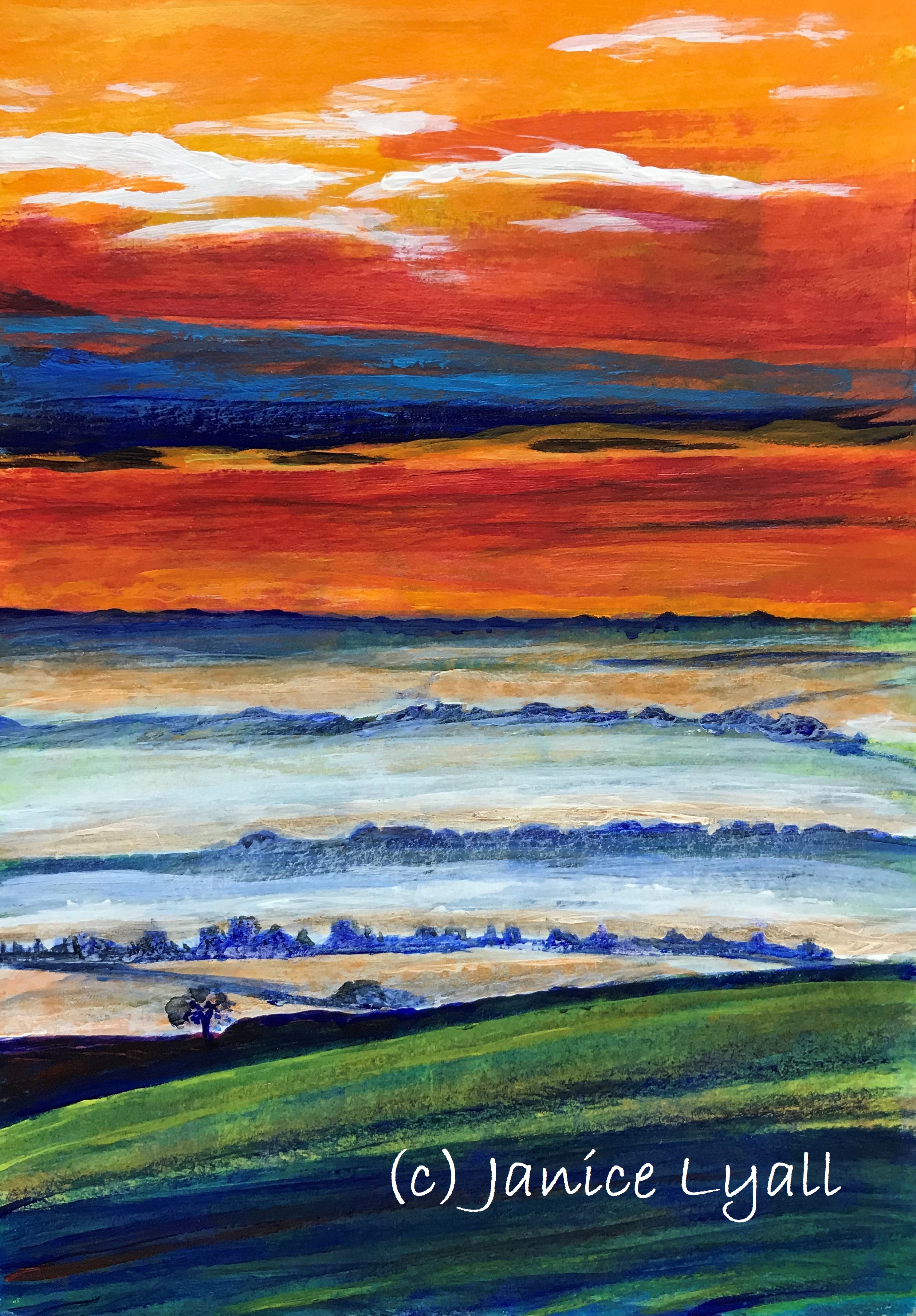 Last Light Over Fields