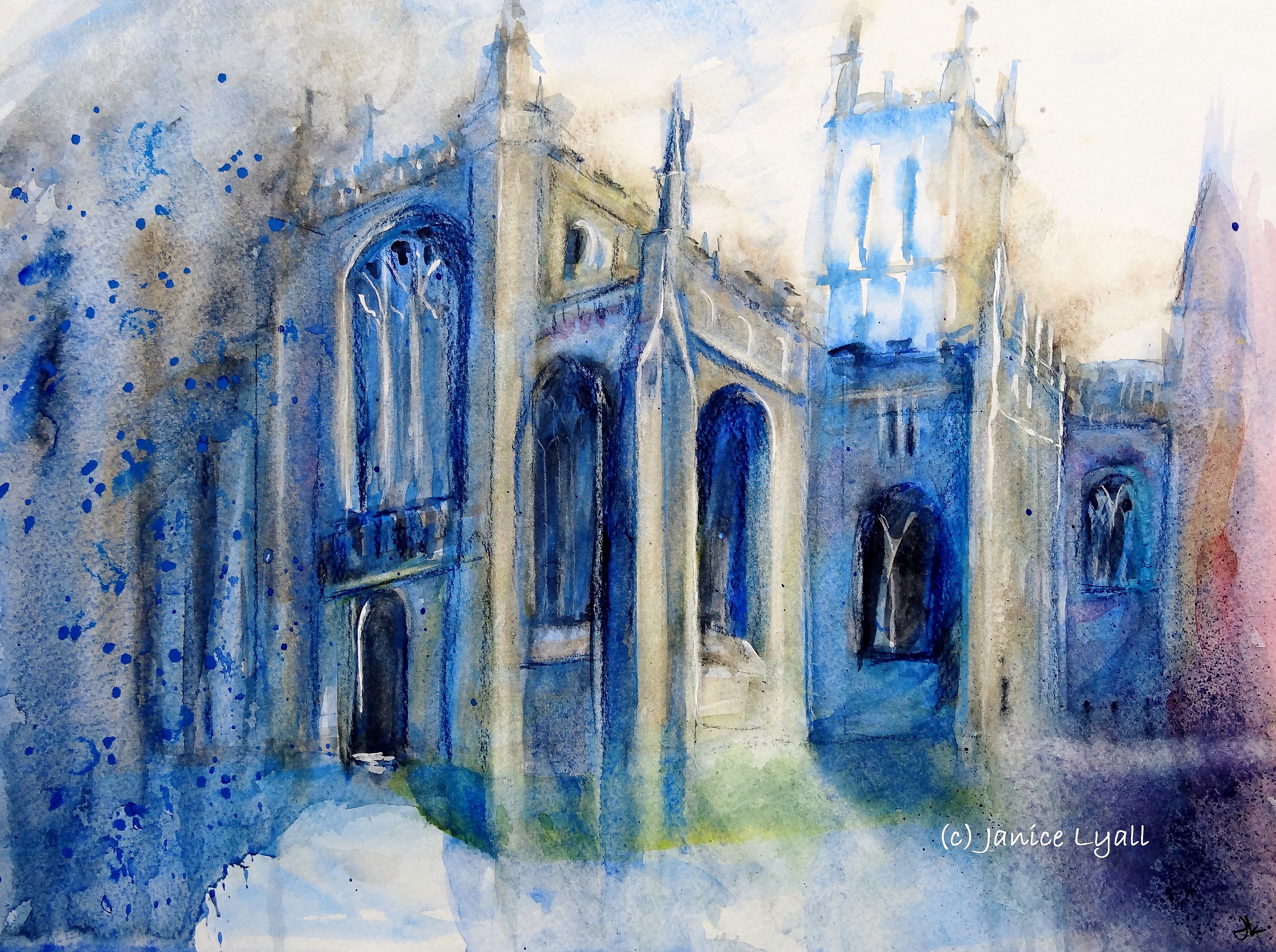 Gloucester Cathedral in the Rain