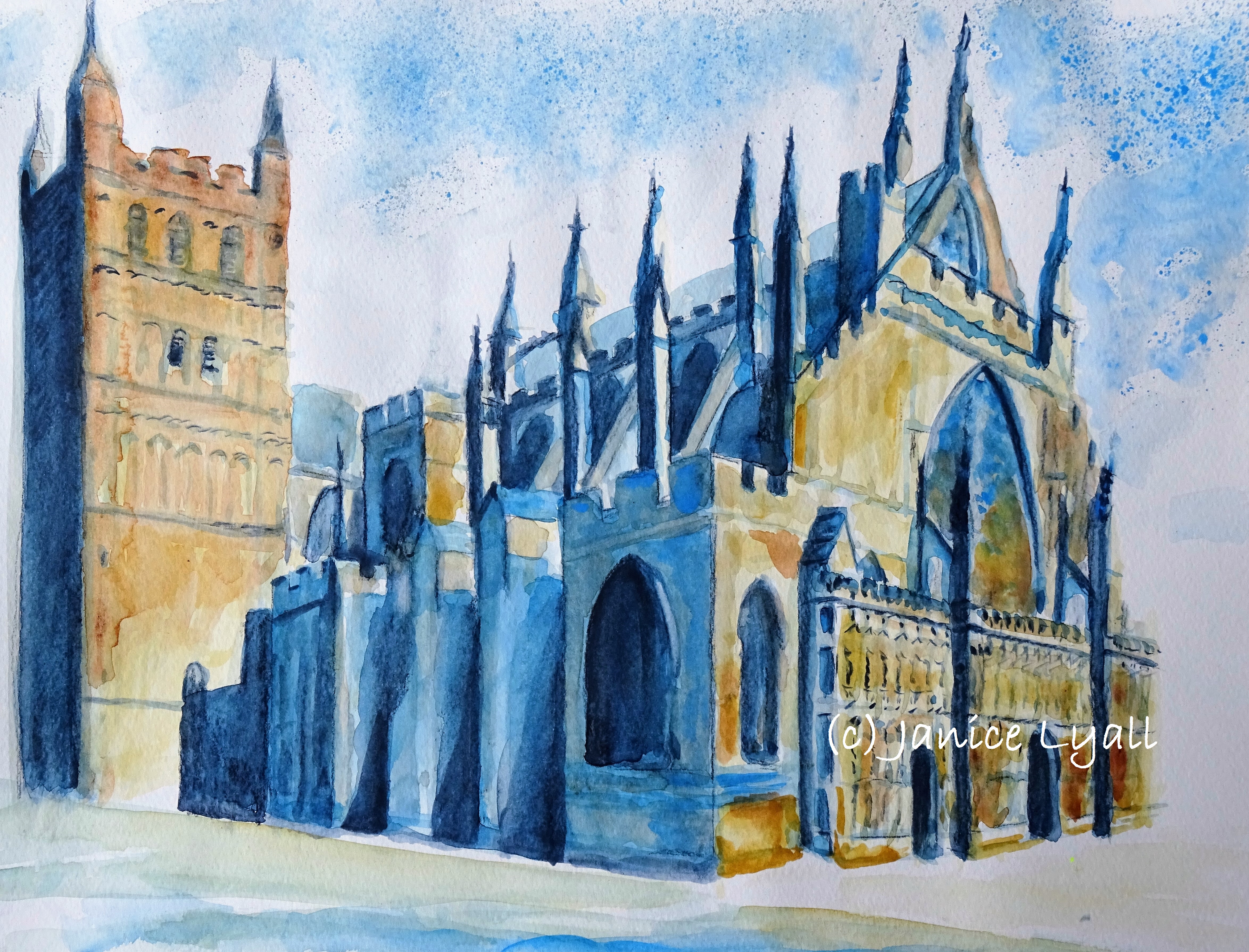 Exeter Cathedral with open doors