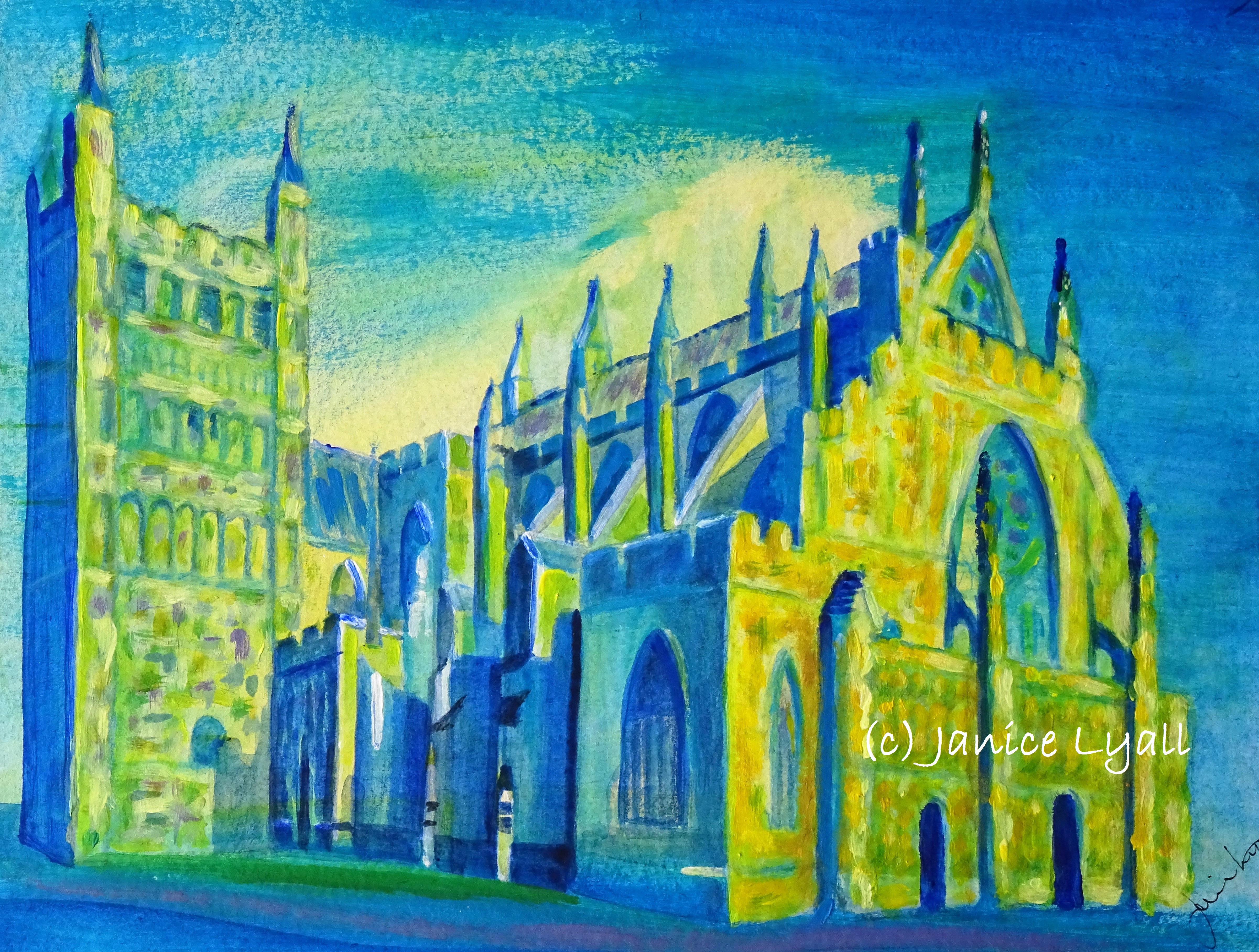 Exeter Cathedral in the Cool Sea Air