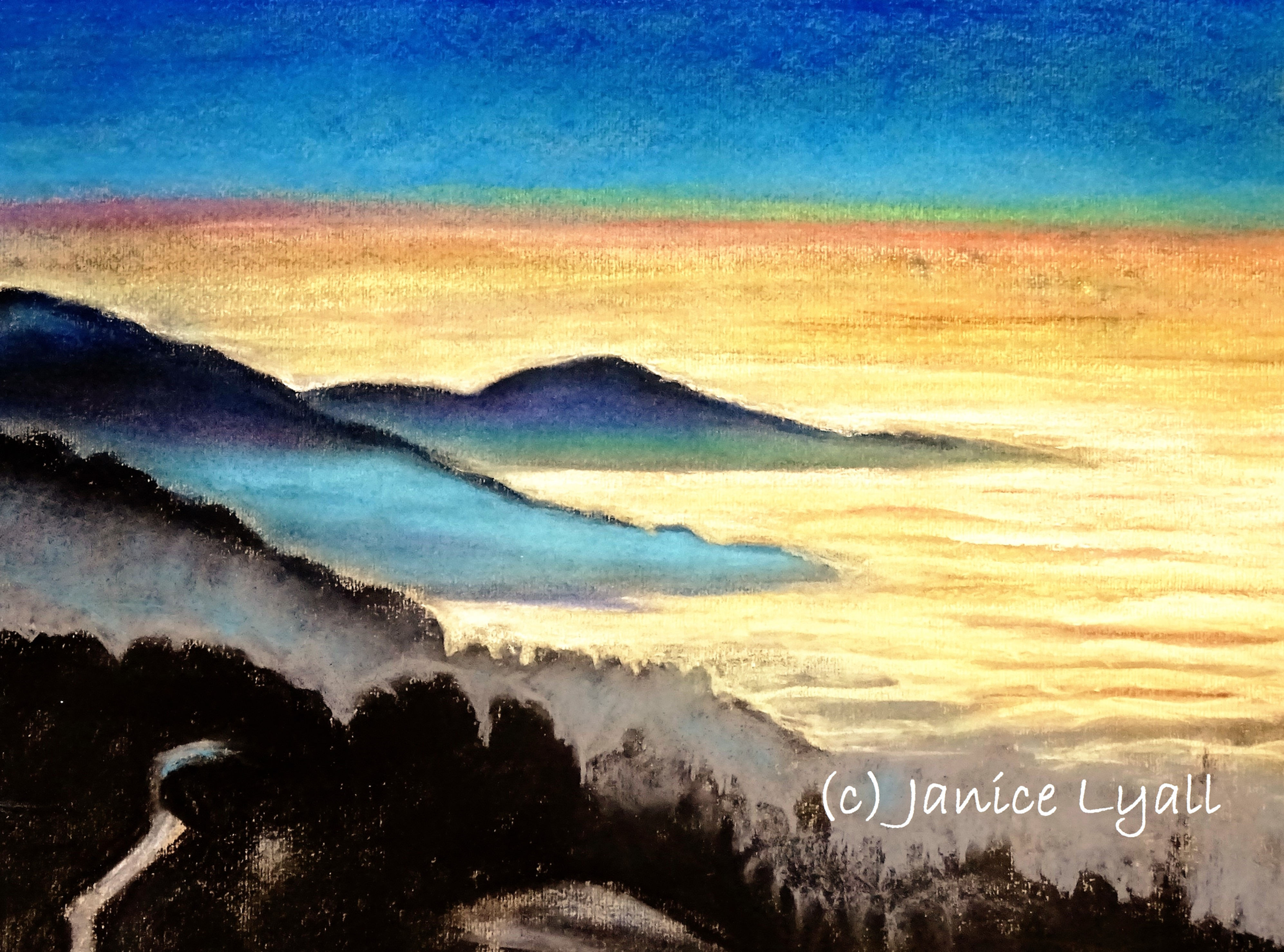 'Mist Over Gloucester from Birdlip'