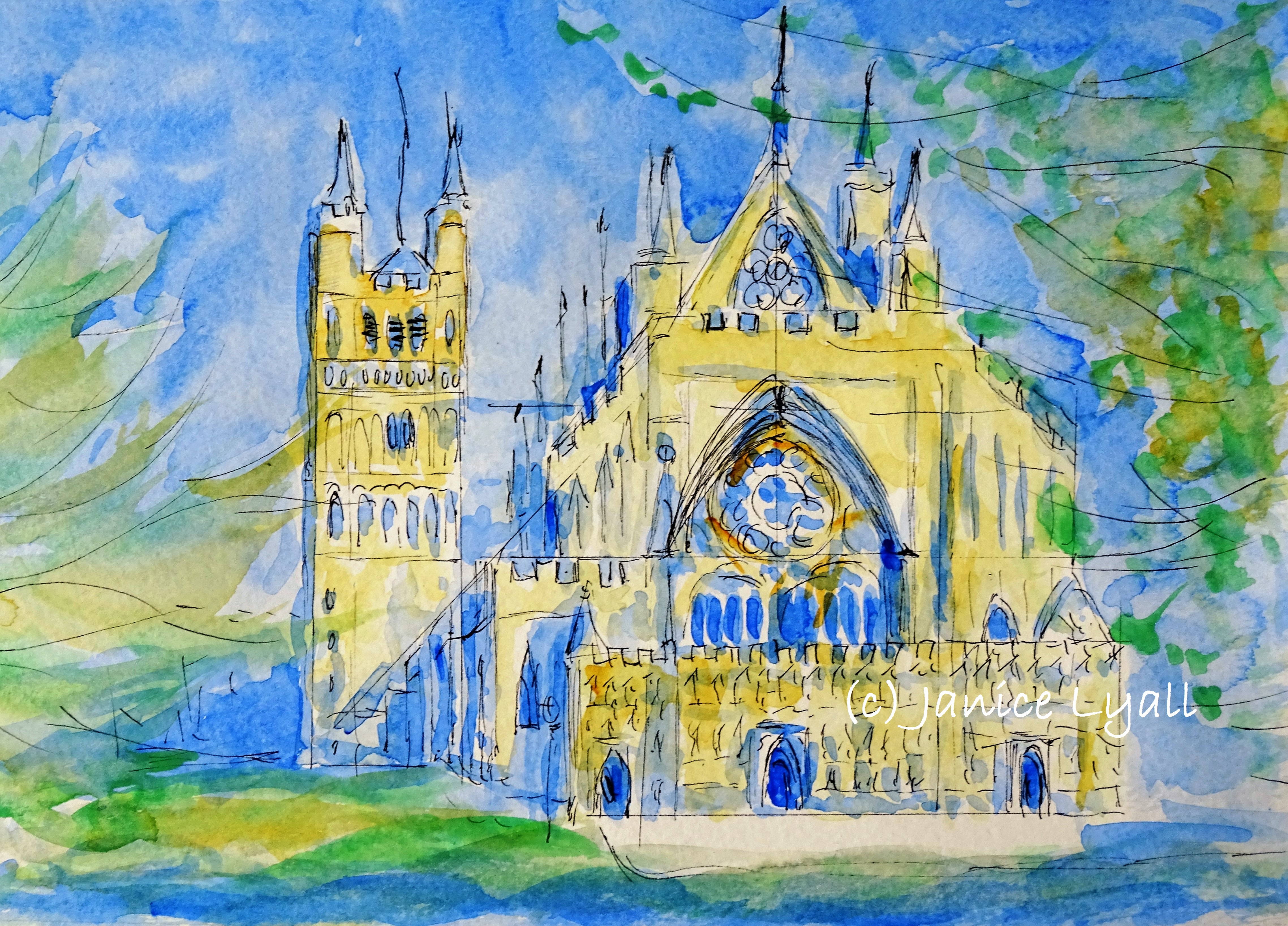 Exeter Cathedral a quick sketch