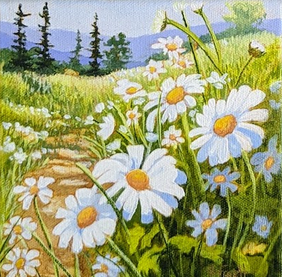 Painting of daisies